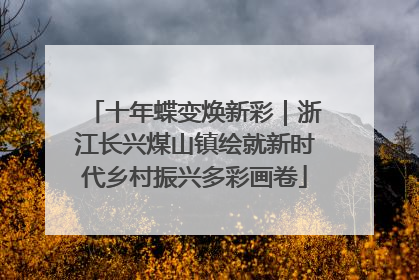 十年蝶变焕新彩｜浙江长兴煤山镇绘就新时代乡村振兴多彩画卷