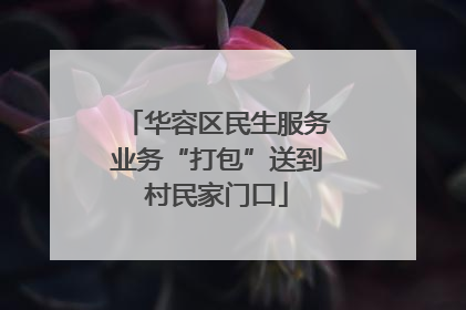 华容区民生服务业务“打包”送到村民家门口
