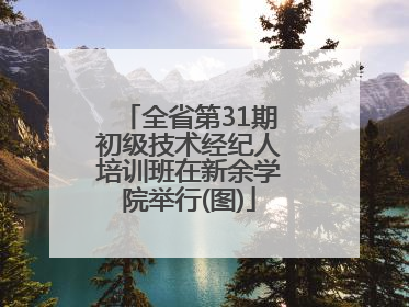 全省第31期初级技术经纪人培训班在新余学院举行(图)