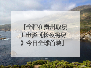 全程在贵州取景！电影《长夜将尽》今日全球首映