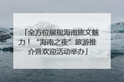 全方位展现海南旅文魅力！“海南之夜”旅游推介暨欢迎活动举办