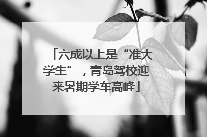 六成以上是“准大学生”，青岛驾校迎来暑期学车高峰