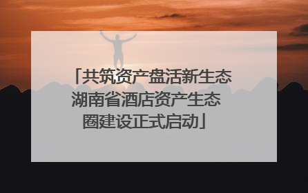 共筑资产盘活新生态 湖南省酒店资产生态圈建设正式启动