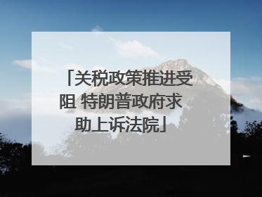 关税政策推进受阻 特朗普政府求助上诉法院