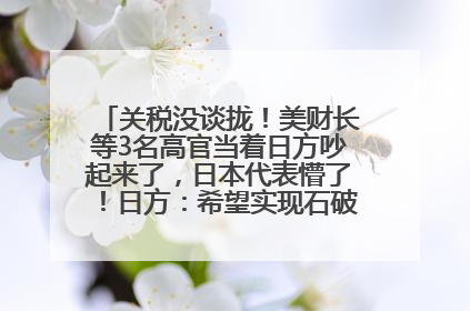 关税没谈拢！美财长等3名高官当着日方吵起来了，日本代表懵了！日方：希望实现石破茂与特朗普的会晤