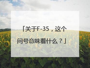 关于F-35，这个问号意味着什么？