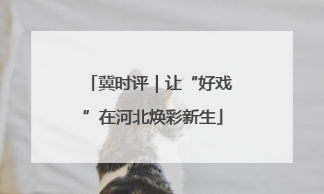 冀时评｜让“好戏”在河北焕彩新生