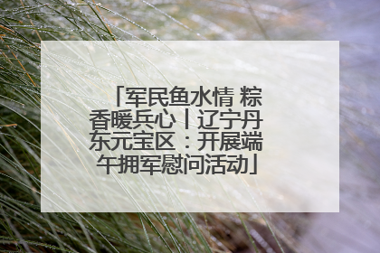 军民鱼水情 粽香暖兵心丨辽宁丹东元宝区：开展端午拥军慰问活动