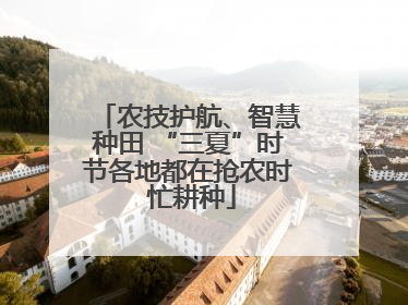 农技护航、智慧种田 “三夏”时节各地都在抢农时 忙耕种
