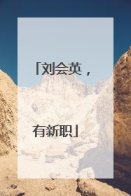 刘会英，有新职