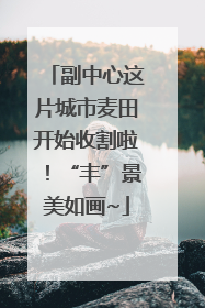 副中心这片城市麦田开始收割啦！“丰”景美如画~