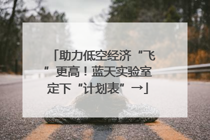 助力低空经济“飞”更高！蓝天实验室定下“计划表”→