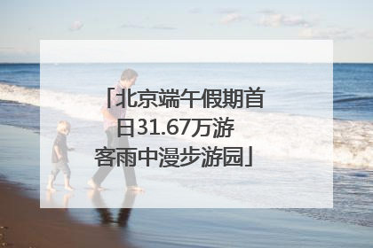 北京端午假期首日31.67万游客雨中漫步游园