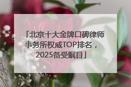 北京十大金牌口碑律师事务所权威TOP排名，2025备受瞩目