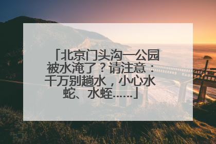 北京门头沟一公园被水淹了？请注意：千万别趟水，小心水蛇、水蛭……