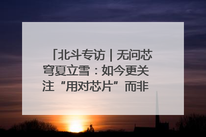 北斗专访｜无问芯穹夏立雪：如今更关注“用对芯片”而非“用贵芯片”