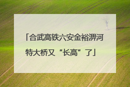 合武高铁六安金裕淠河特大桥又“长高”了