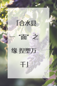 合水县 一“面”之缘 捏塑万千