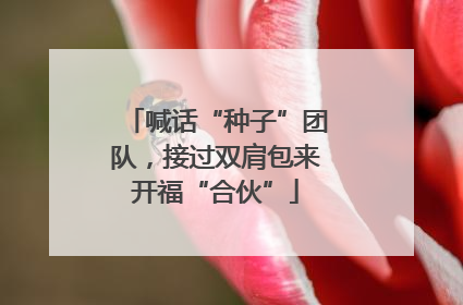 喊话“种子”团队，接过双肩包来开福“合伙”