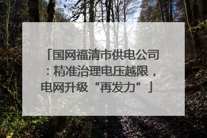 国网福清市供电公司：精准治理电压越限，电网升级“再发力”