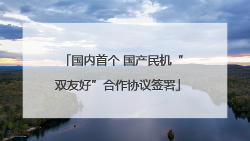 国内首个 国产民机“双友好”合作协议签署