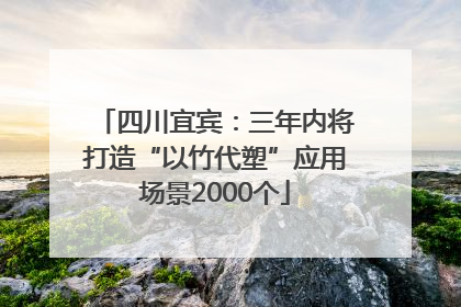 四川宜宾：三年内将打造“以竹代塑”应用场景2000个