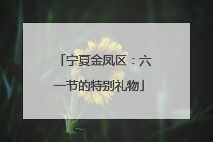 宁夏金凤区：六一节的特别礼物