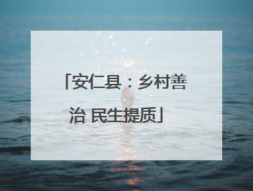 安仁县：乡村善治 民生提质