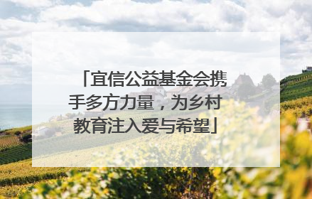宜信公益基金会携手多方力量，为乡村教育注入爱与希望