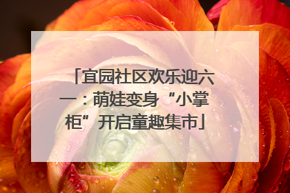 宜园社区欢乐迎六一：萌娃变身“小掌柜”开启童趣集市