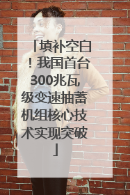 填补空白！我国首台300兆瓦级变速抽蓄机组核心技术实现突破