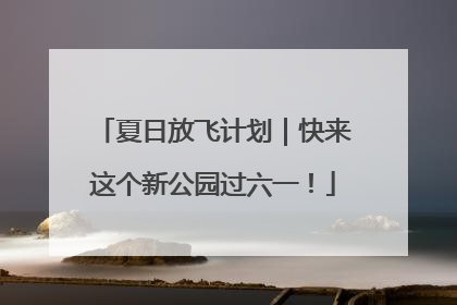 夏日放飞计划｜快来这个新公园过六一！