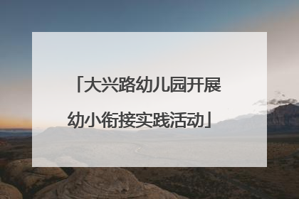 大兴路幼儿园开展幼小衔接实践活动