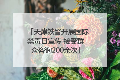 天津铁警开展国际禁毒日宣传 接受群众咨询200余次
