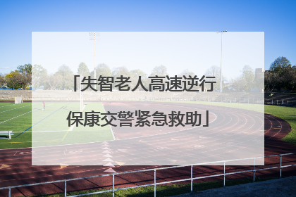 失智老人高速逆行 保康交警紧急救助