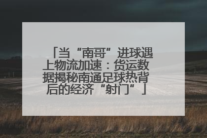当“南哥”进球遇上物流加速：货运数据揭秘南通足球热背后的经济“射门”