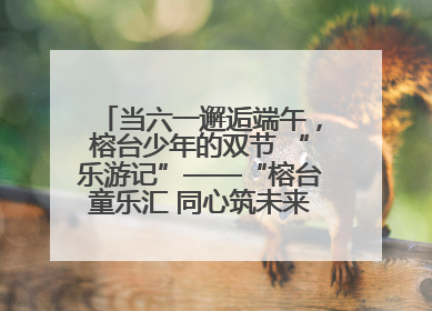 当六一邂逅端午，榕台少年的双节 “乐游记”——“榕台童乐汇 同心筑未来”六一嘉年华活动顺利举行