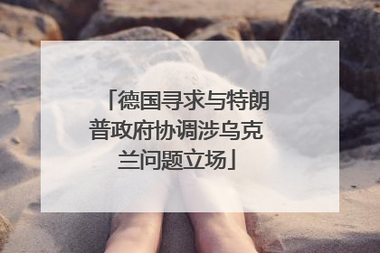 德国寻求与特朗普政府协调涉乌克兰问题立场
