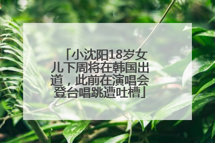 小沈阳18岁女儿下周将在韩国出道，此前在演唱会登台唱跳遭吐槽