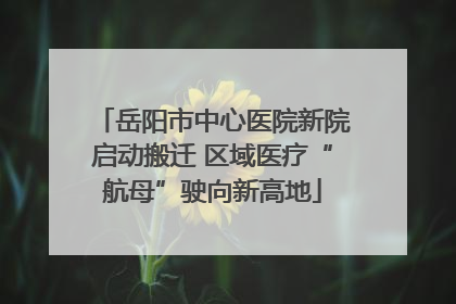 岳阳市中心医院新院启动搬迁 区域医疗“航母”驶向新高地