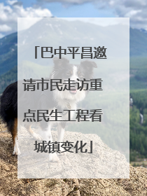 巴中平昌邀请市民走访重点民生工程看城镇变化