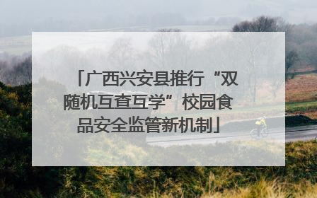 广西兴安县推行“双随机互查互学”校园食品安全监管新机制
