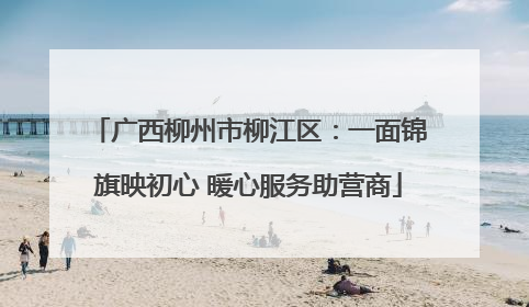 广西柳州市柳江区：一面锦旗映初心 暖心服务助营商