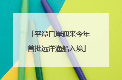 平潭口岸迎来今年首批远洋渔船入境