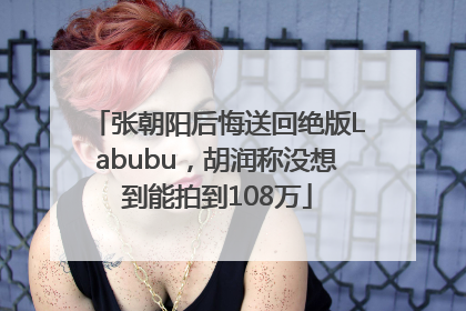 张朝阳后悔送回绝版Labubu，胡润称没想到能拍到108万
