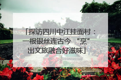 探访四川中江挂面村：一根银丝连古今 “烹”出文旅融合好滋味