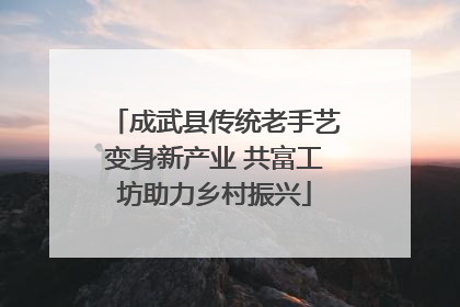 成武县传统老手艺变身新产业 共富工坊助力乡村振兴