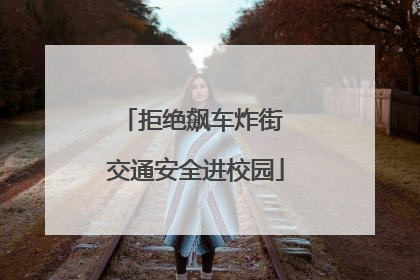 拒绝飙车炸街 交通安全进校园