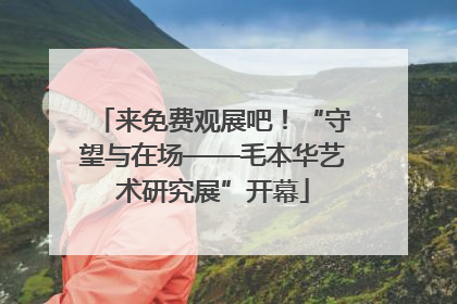 来免费观展吧！“守望与在场——毛本华艺术研究展”开幕