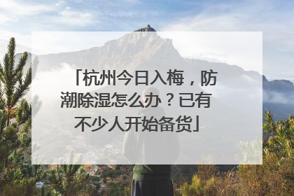 杭州今日入梅，防潮除湿怎么办？已有不少人开始备货